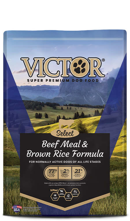Victor Select Beef Meal & Brown Rice Formula 40# Bag